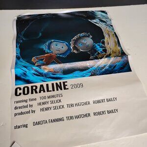 Coraline 15x12" Canvas Poster with Coraline and Wybie